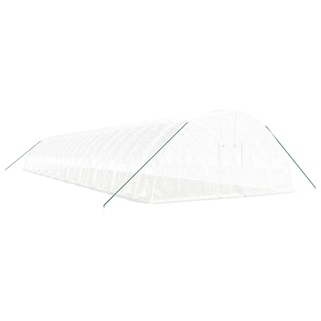 Gewächshaus mit Stahlrahmen Weiß 132 m² 22x6x2,85 m