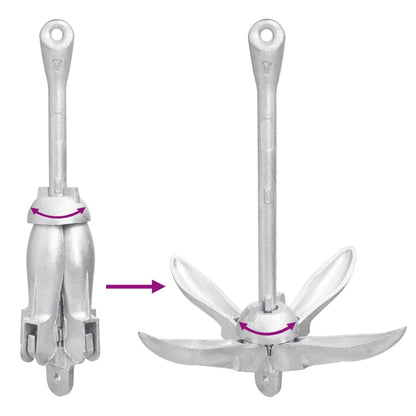 Klappanker Silber 8 kg Feuerverzinktes Gusseisen