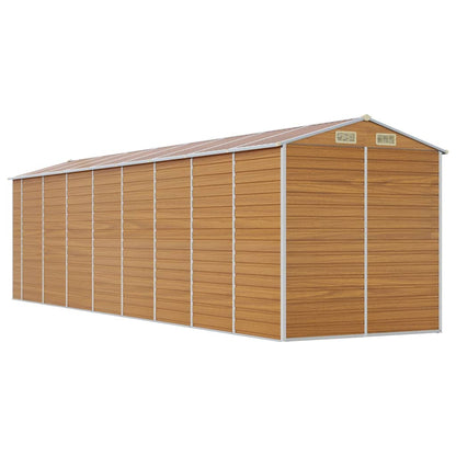 Gerätehaus Hellbraun 191x725x198 cm Verzinkter Stahl