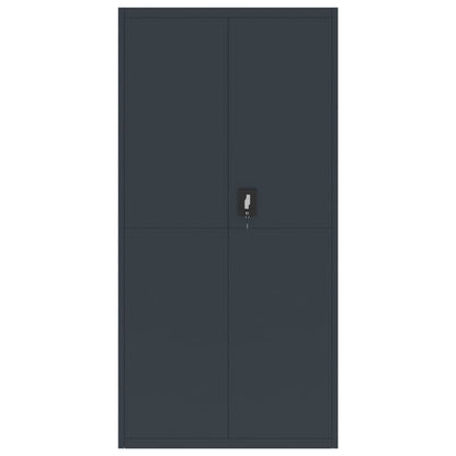 Aktenschrank Anthrazit 90x40x220 cm Stahl