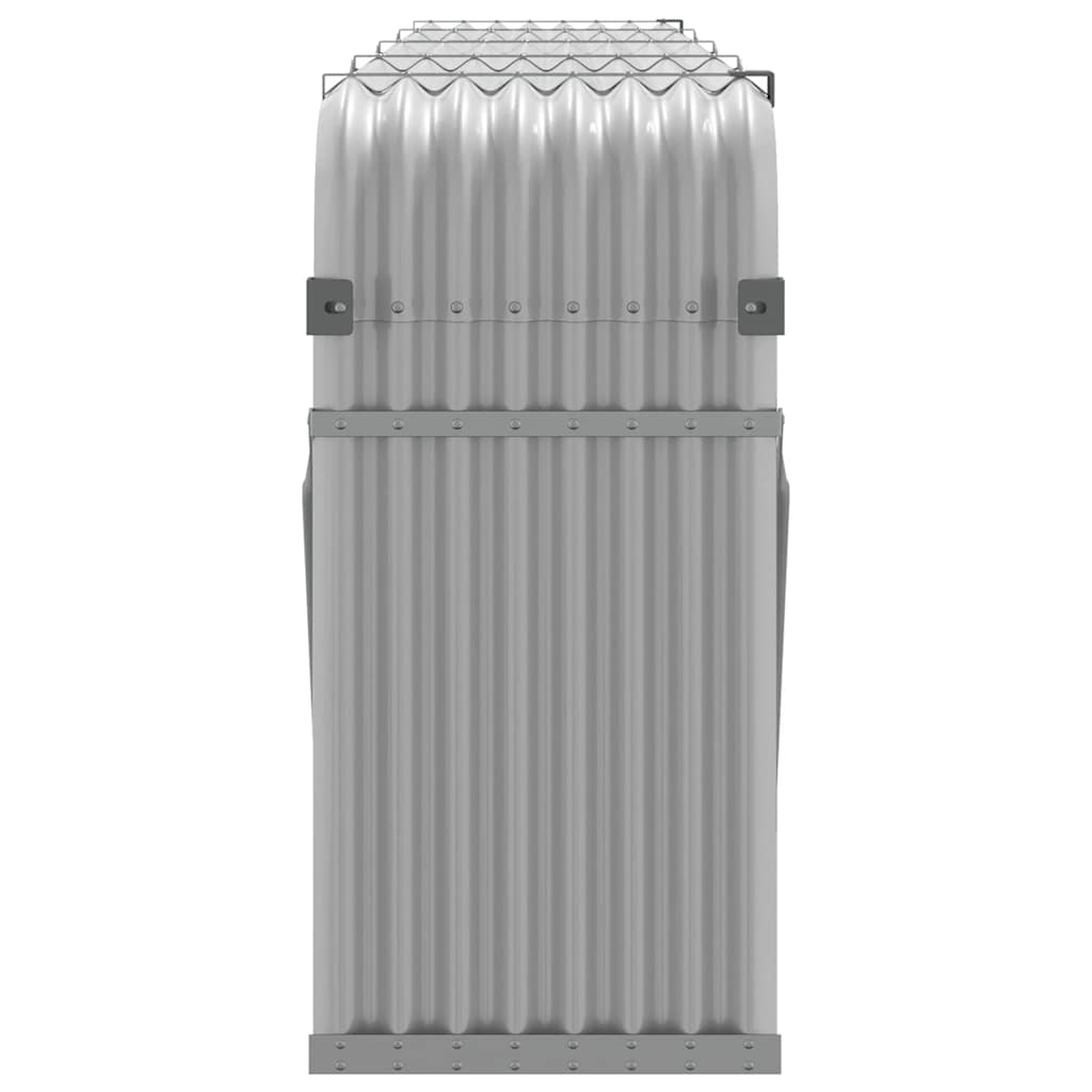 Holzkorb Hellgrau 300 x 45 x 100 cm Verzinkter Stahl