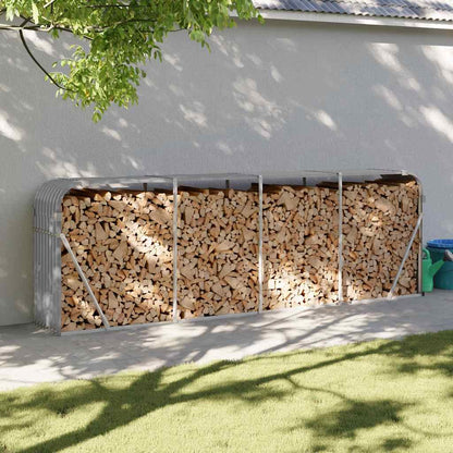 Holzkorb Hellgrau 300 x 45 x 100 cm Verzinkter Stahl