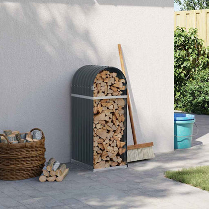 Holzkorb Anthrazit 40x45x100 cm Verzinkter Stahl