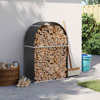 Holzkorb Anthrazit 80x45x120 cm Verzinkter Stahl