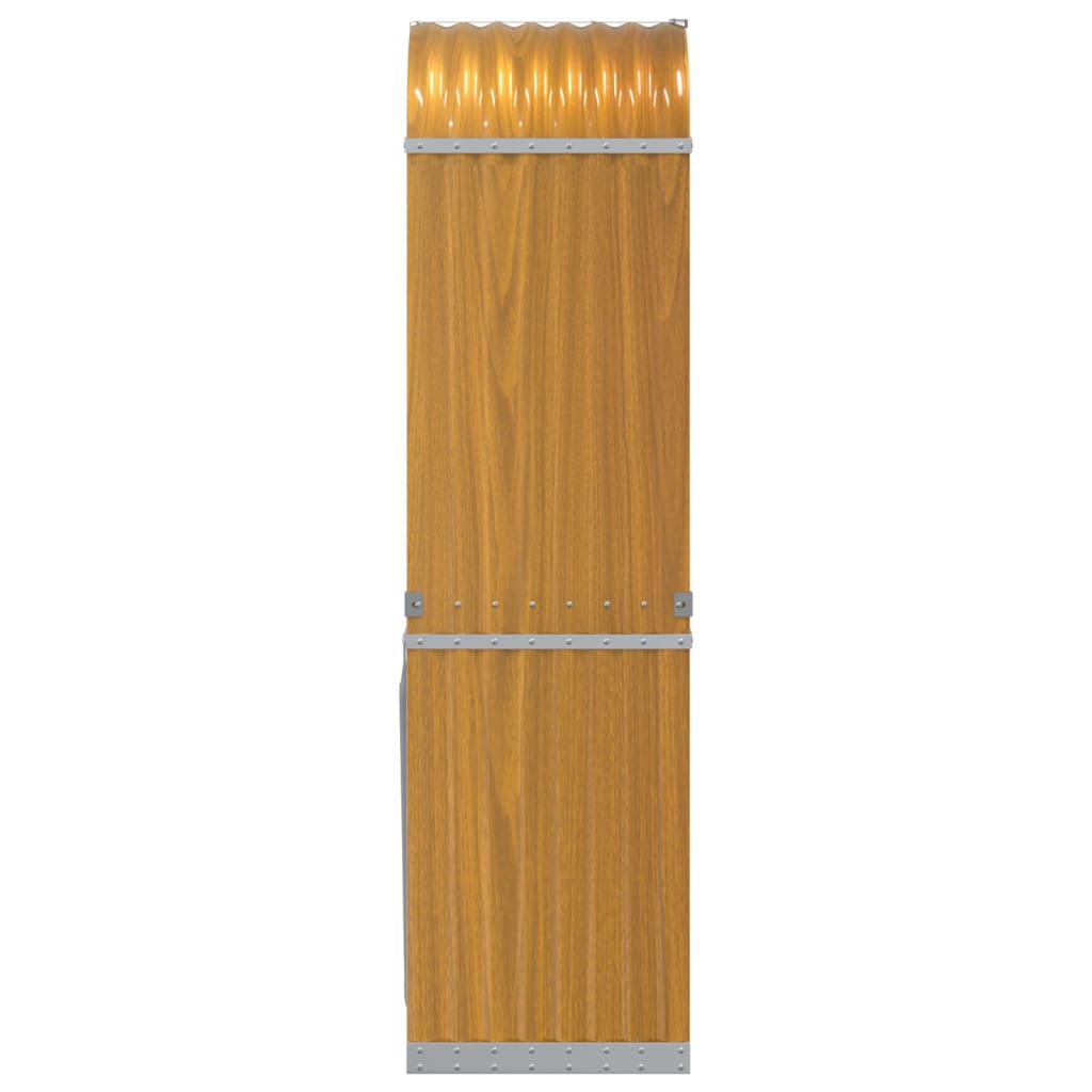 Kaminholzunterstand Holzoptik 40x45x170 cm Verzinkter Stahl