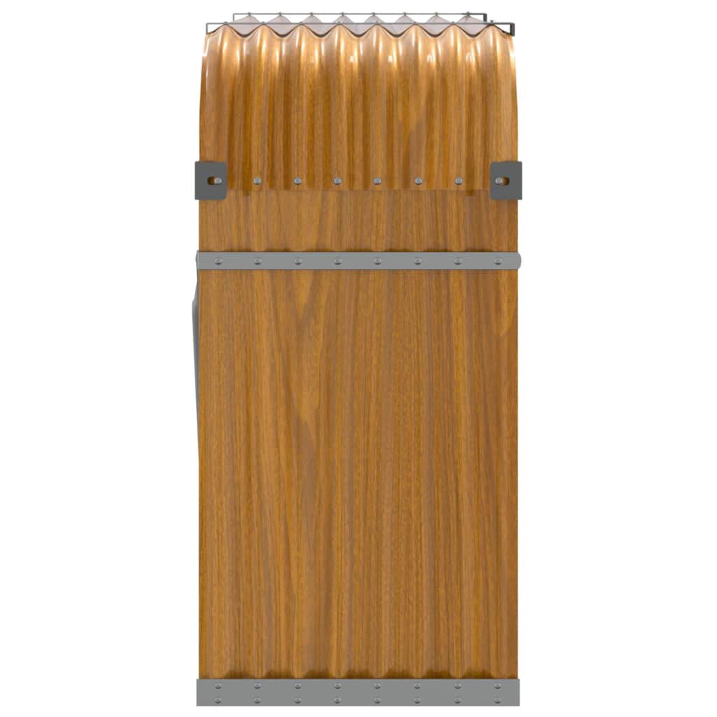 Kaminholzunterstand Holzoptik 120x45x100 cm Verzinkter Stahl