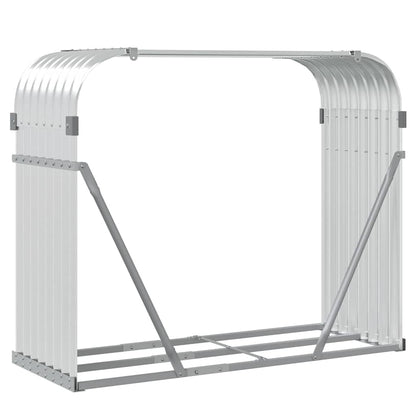 Kaminholzunterstand Silbern 120x45x100 cm Verzinkter Stahl