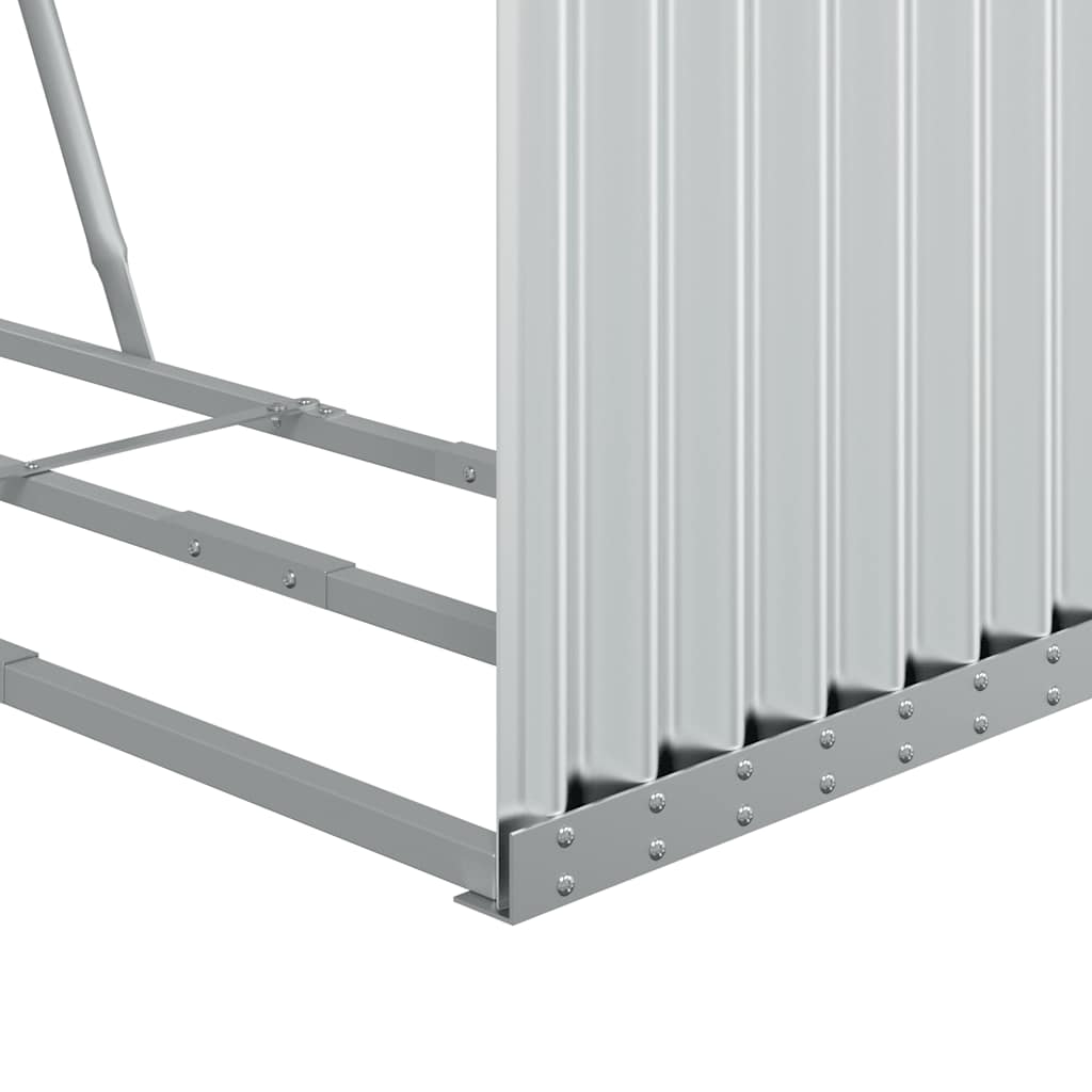 Kaminholzunterstand Silbern 120x45x100 cm Verzinkter Stahl