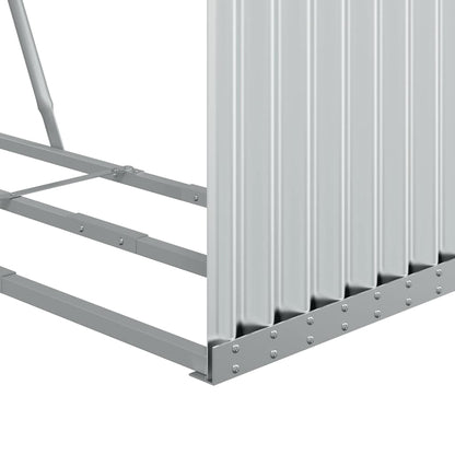 Kaminholzunterstand Silbern 120x45x100 cm Verzinkter Stahl