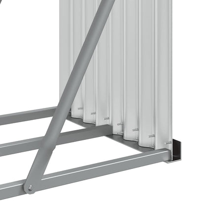 Kaminholzunterstand Silbern 234x45x100 cm Verzinkter Stahl