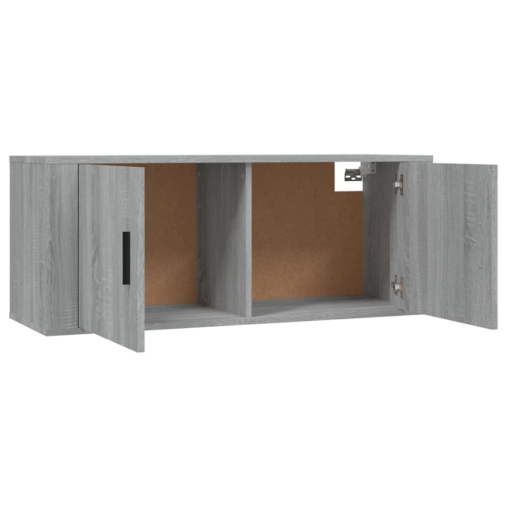 2-tlg. TV-Schrank-Set Grau Sonoma Holzwerkstoff