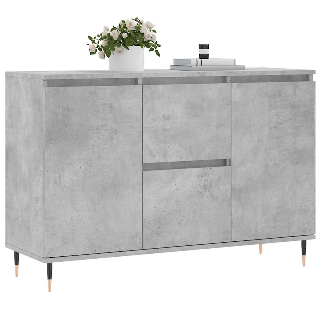 Sideboard Betongrau 101,5x35x70 cm Holzwerkstoff
