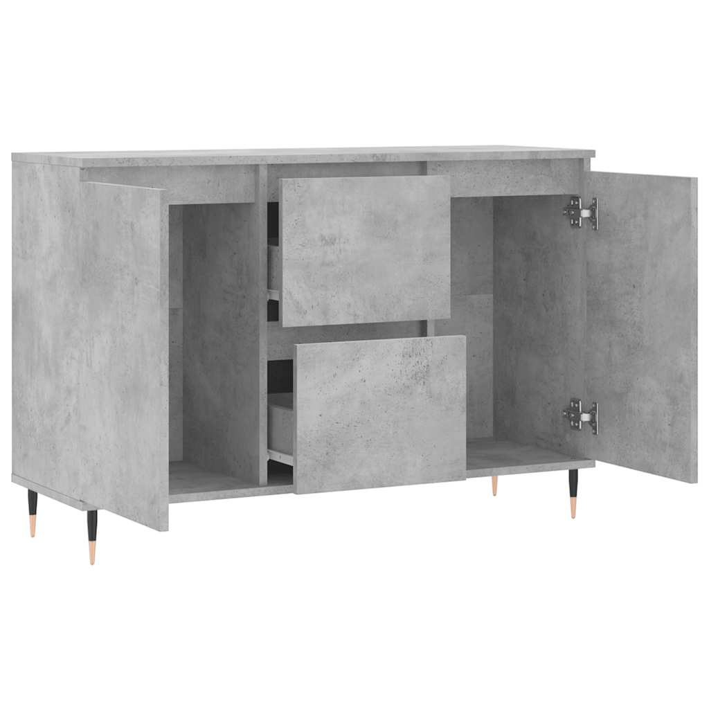 Sideboard Betongrau 101,5x35x70 cm Holzwerkstoff