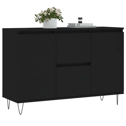 Sideboard Schwarz 101,5x35x70 cm Holzwerkstoff