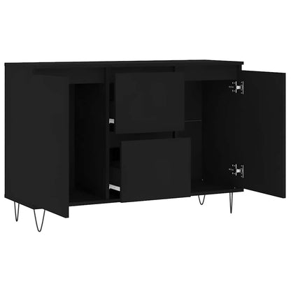 Sideboard Schwarz 101,5x35x70 cm Holzwerkstoff