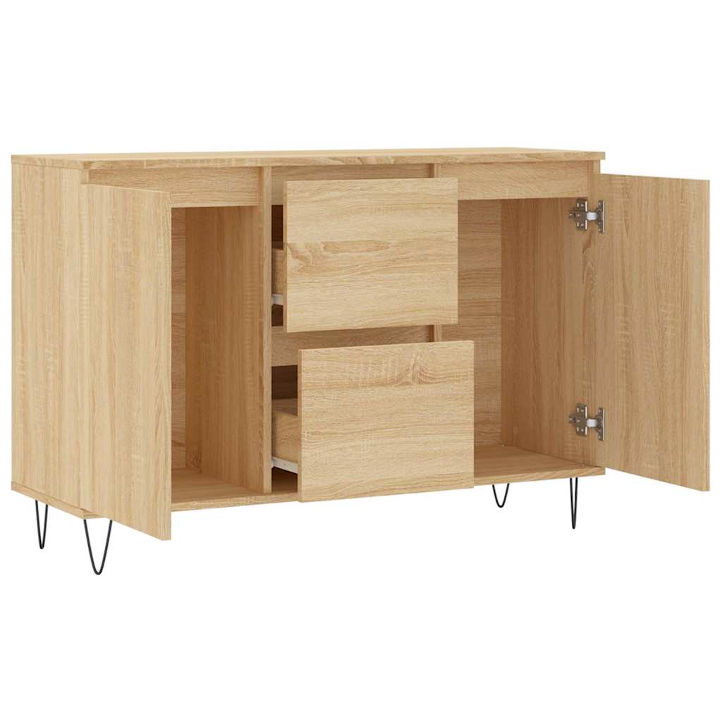 Sideboard Sonoma-Eiche 101,5x35x70 cm Holzwerkstoff