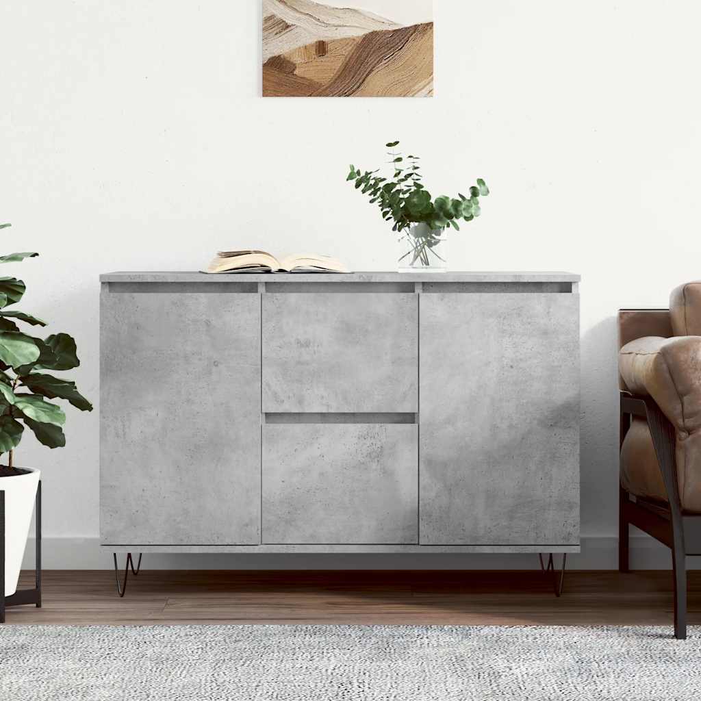 Sideboard Betongrau 101,5x35x70 cm Holzwerkstoff