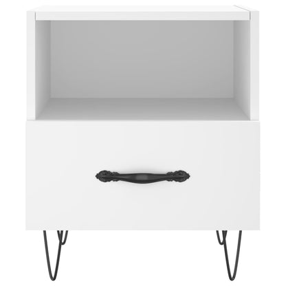 Nachttische 2 Stk. Weiß 40x35x47,5 cm Holzwerkstoff