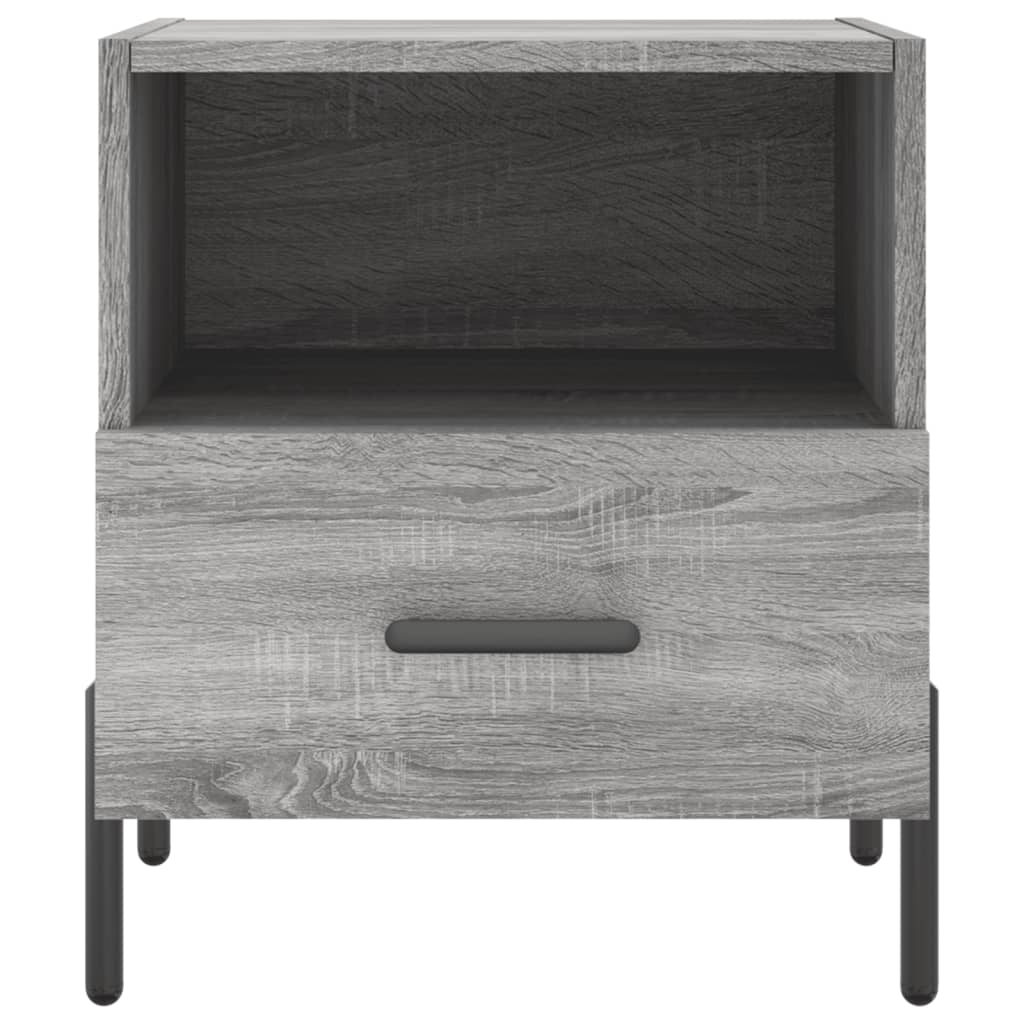 Nachttische 2 Stk. Grau Sonoma 40x35x47,5 cm Holzwerkstoff