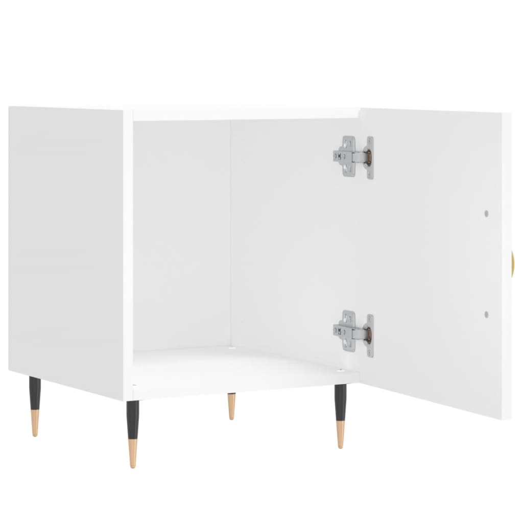 Nachttische 2 Stk. Weiß 40x40x50 cm Holzwerkstoff