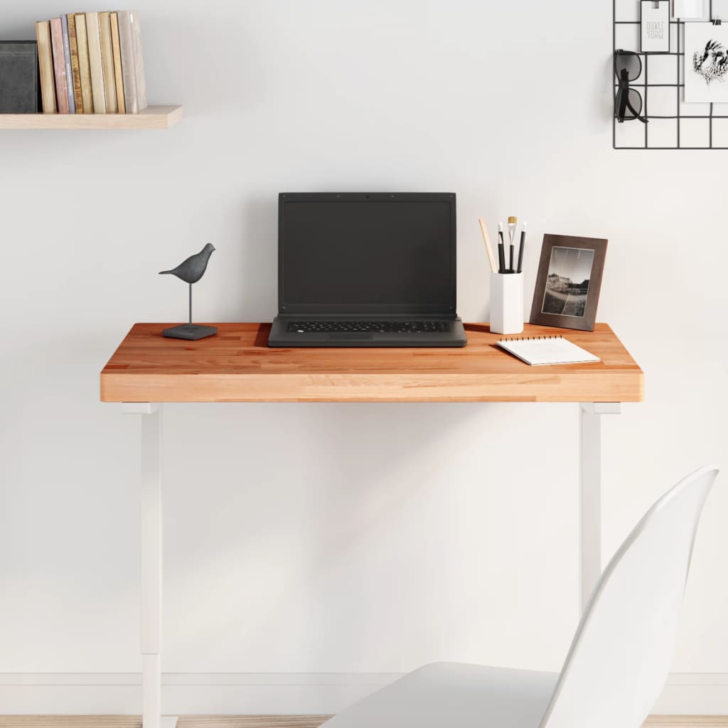 Tischplatte 80x40x4 cm Rechteckig Massivholz Buche