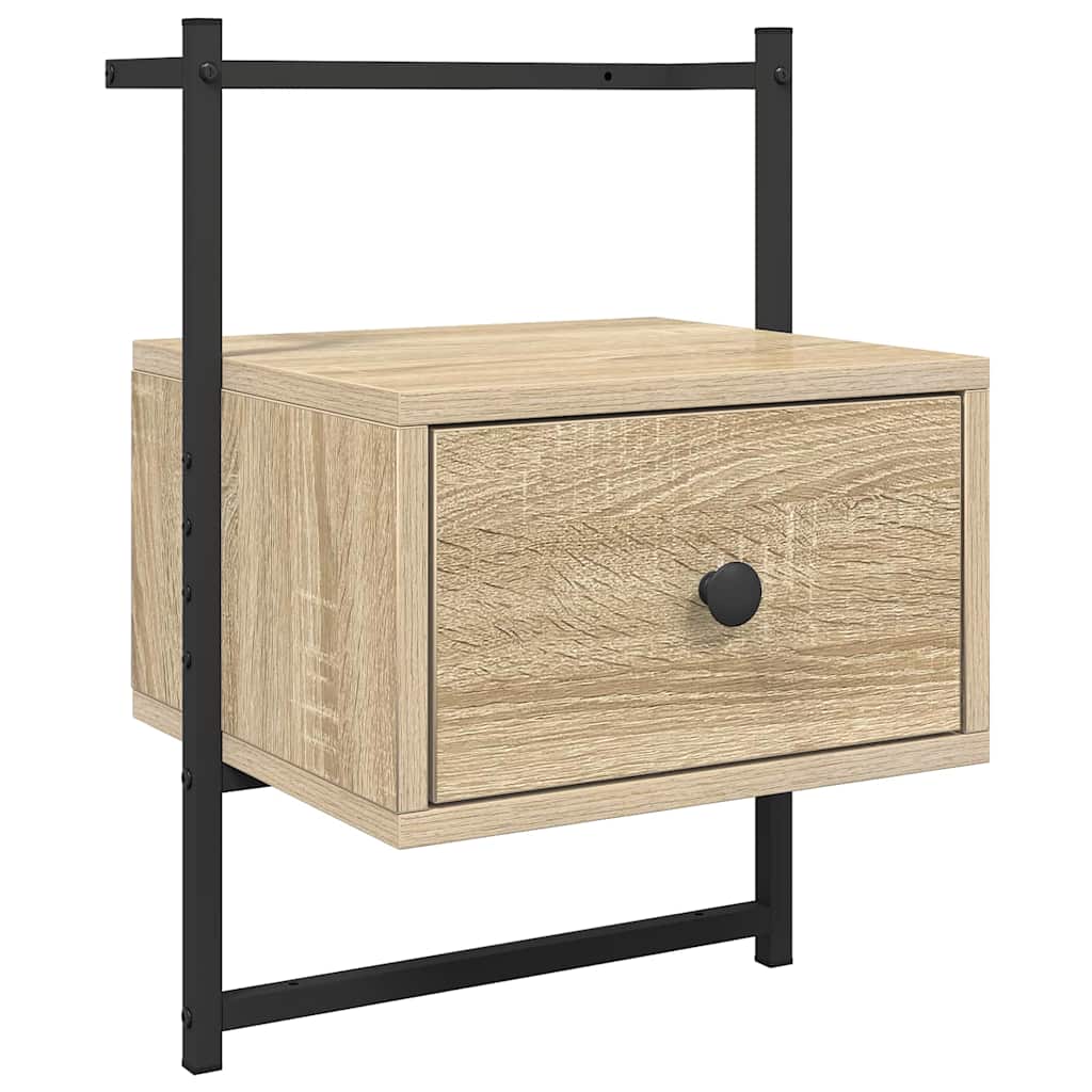 Wand-Nachttisch Sonoma-Eiche 35x30x51 cm Holzwerkstoff