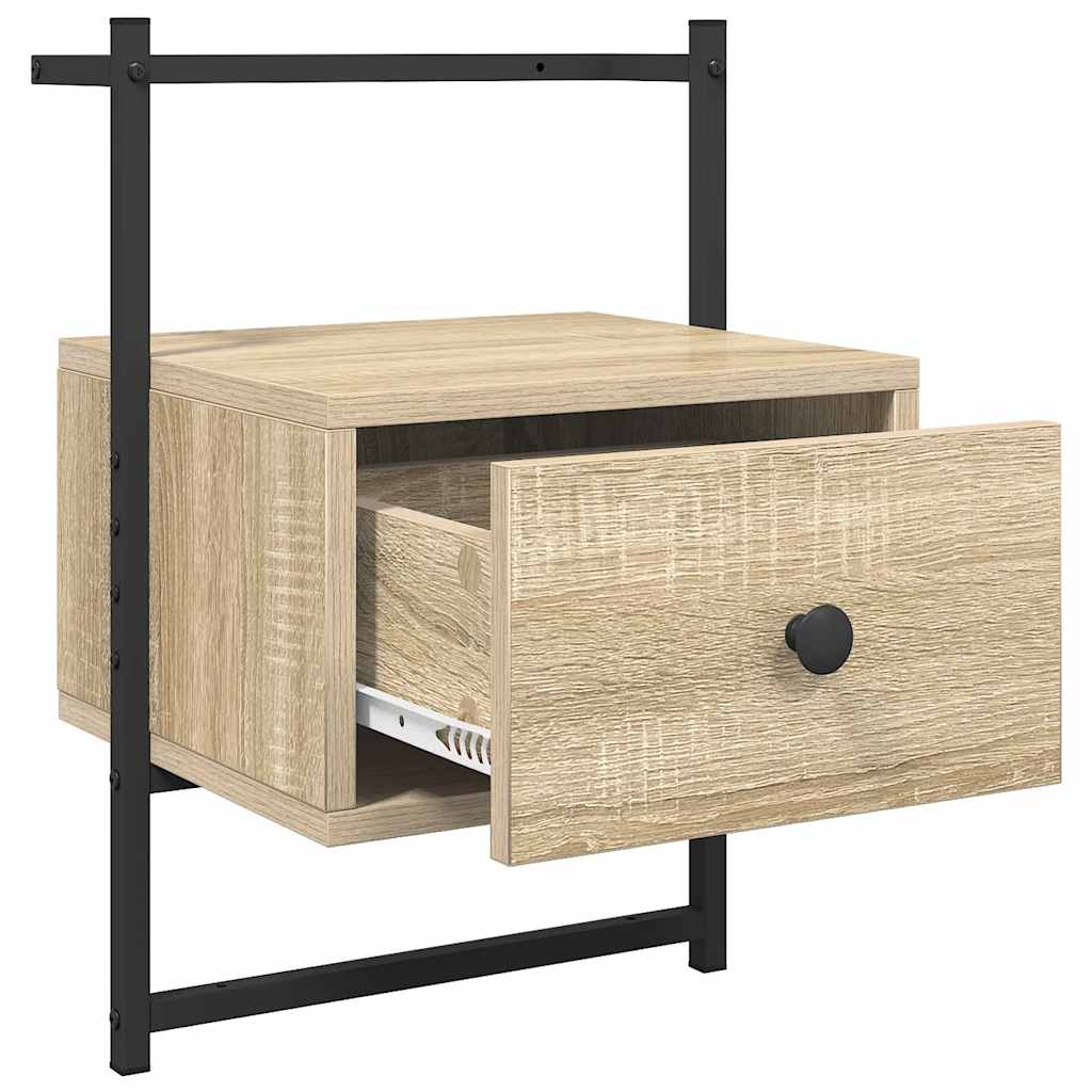 Wand-Nachttisch Sonoma-Eiche 35x30x51 cm Holzwerkstoff