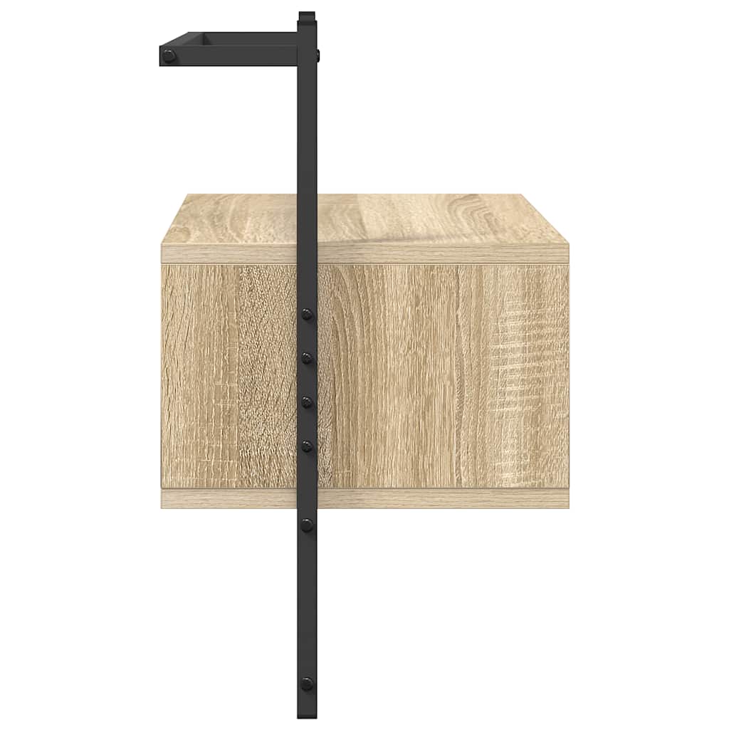 Wand-Nachttische 2 Stk. Sonoma-Eiche 35x30x51 cm Holzwerkstoff