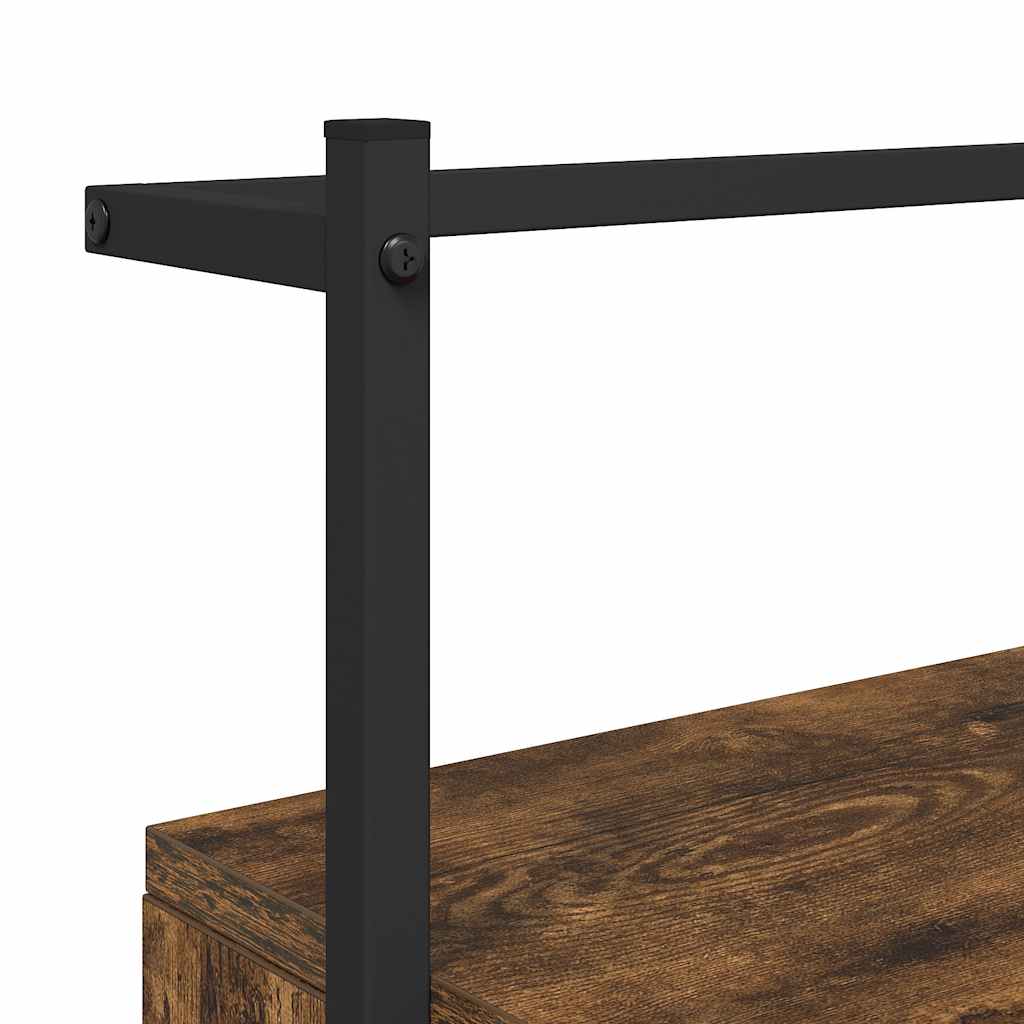 Wand-Nachttisch Räuchereiche 35x30x51 cm Holzwerkstoff