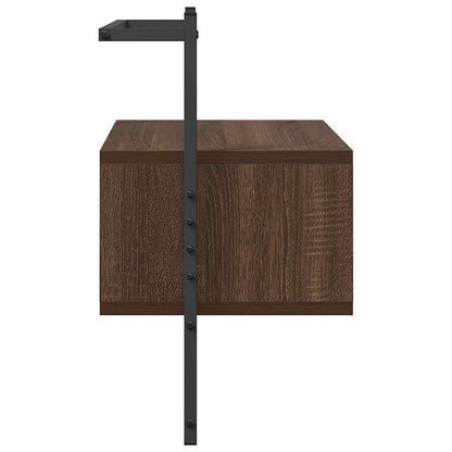 Wand-Nachttische 2 Stk. Braun Eiche 35x30x51 cm Holzwerkstoff