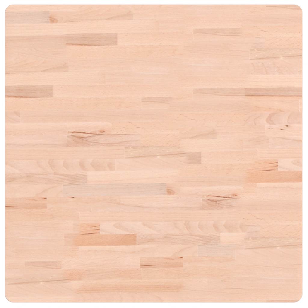 Tischplatte 70x70x1,5 cm Quadratisch Massivholz Buche