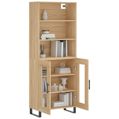 Highboard Sonoma-Eiche 69,5x34x180 cm Holzwerkstoff