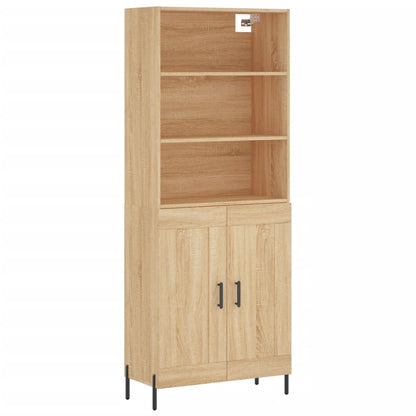 Highboard Sonoma-Eiche 69,5x34x180 cm Holzwerkstoff