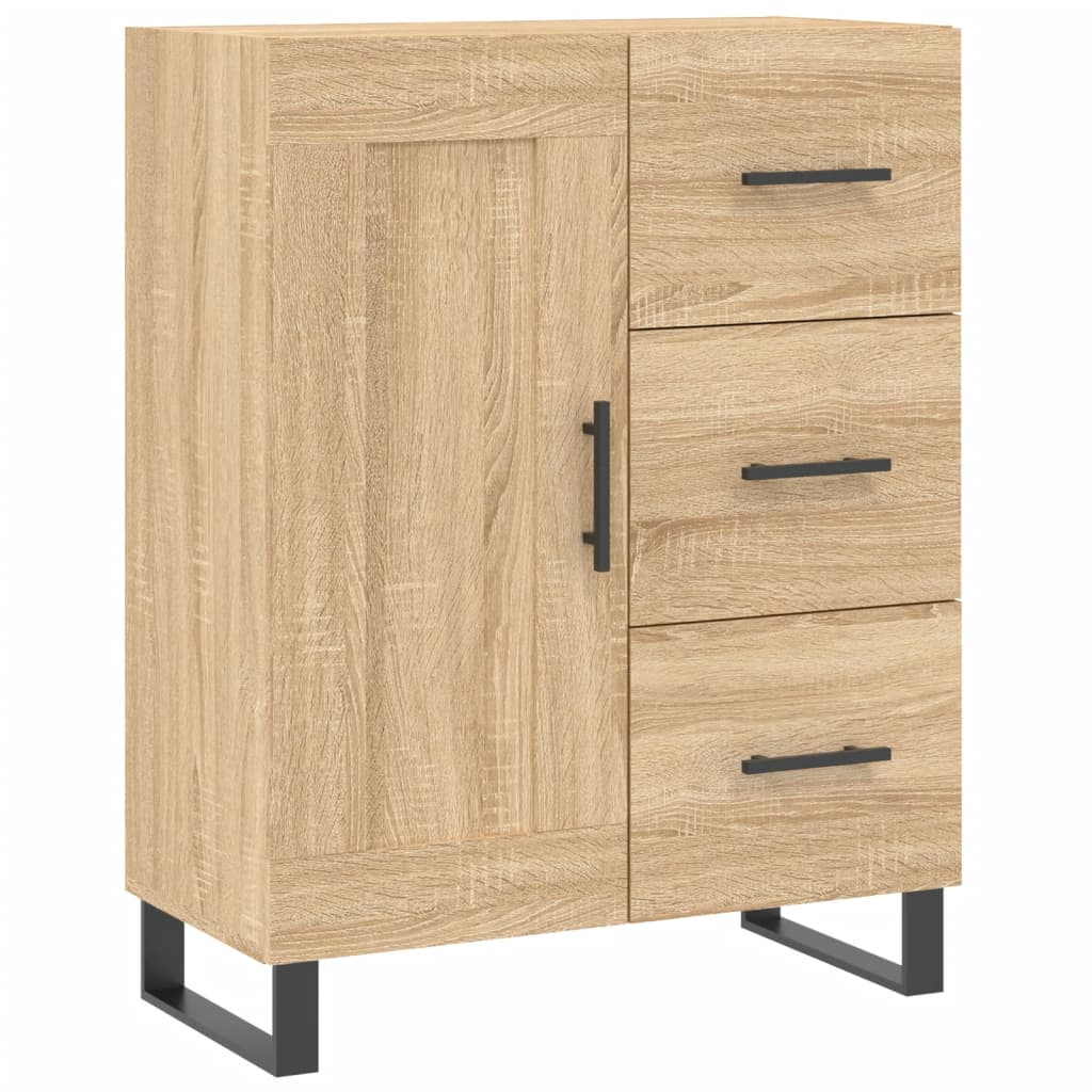 Highboard Sonoma-Eiche 69,5x34x180 cm Holzwerkstoff