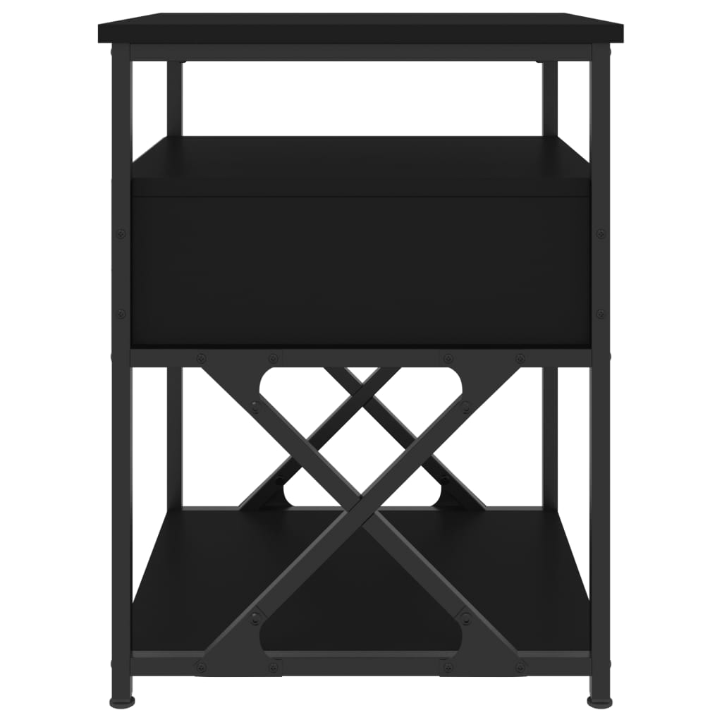 Nachttische 2 Stk. Schwarz 40x42x55 cm Holzwerkstoff