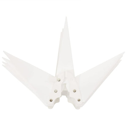 LED-Weihnachtssterne 3 Stk. mit Erdspießen Faltbar Weiß 57 cm