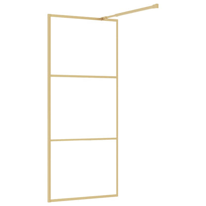 Duschwand für Begehbare Dusche mit ESG Klarglas Golden 80x195cm