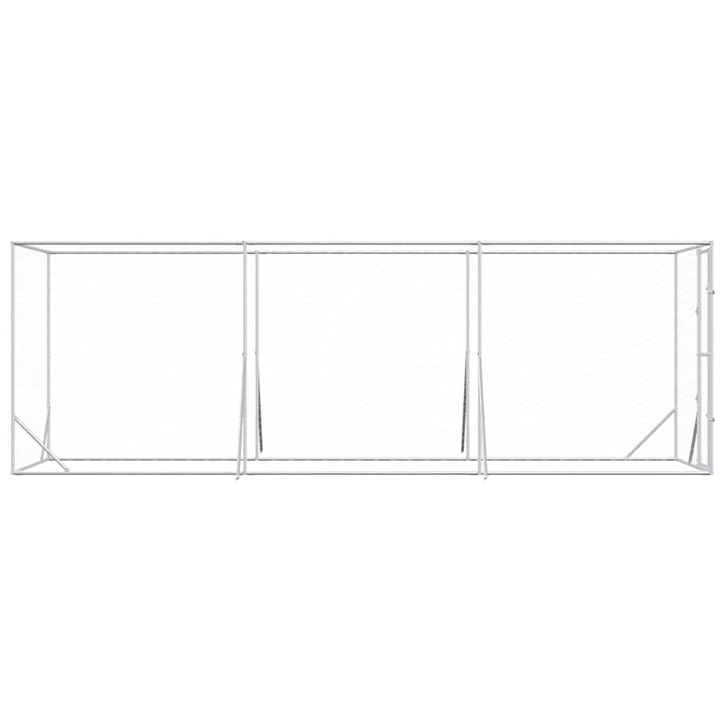 Outdoor-Hundezwinger Silbern 2x6x2 m Verzinkter Stahl