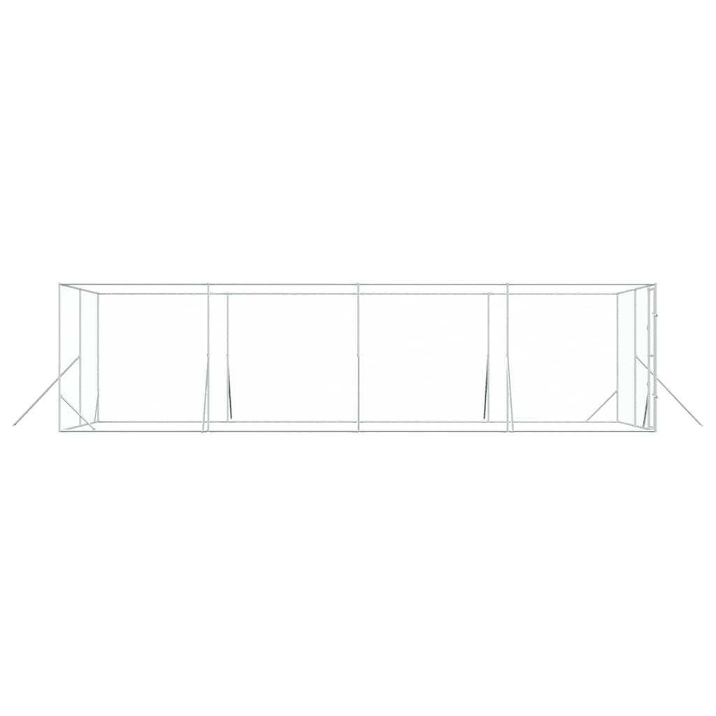 Outdoor-Hundezwinger Silbern 4x8x2 m Verzinkter Stahl
