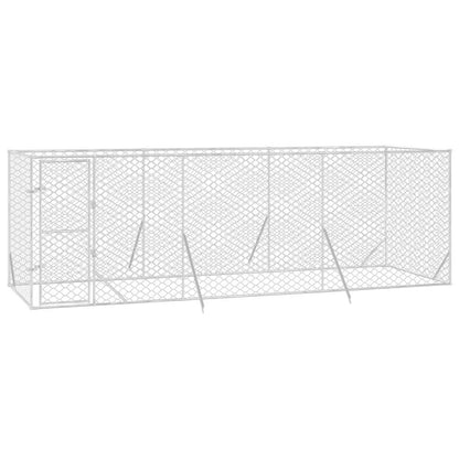 Outdoor-Hundezwinger Silbern 6x2x2 m Verzinkter Stahl