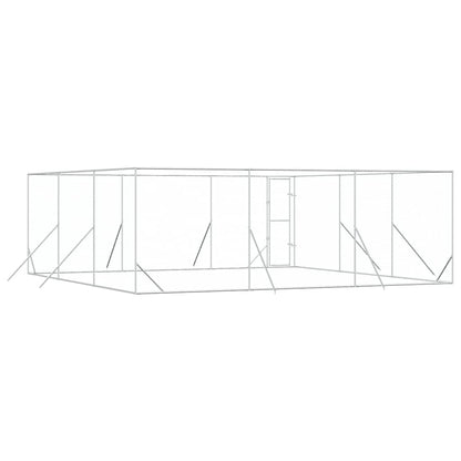 Outdoor-Hundezwinger Silbern 6x6x2 m Verzinkter Stahl