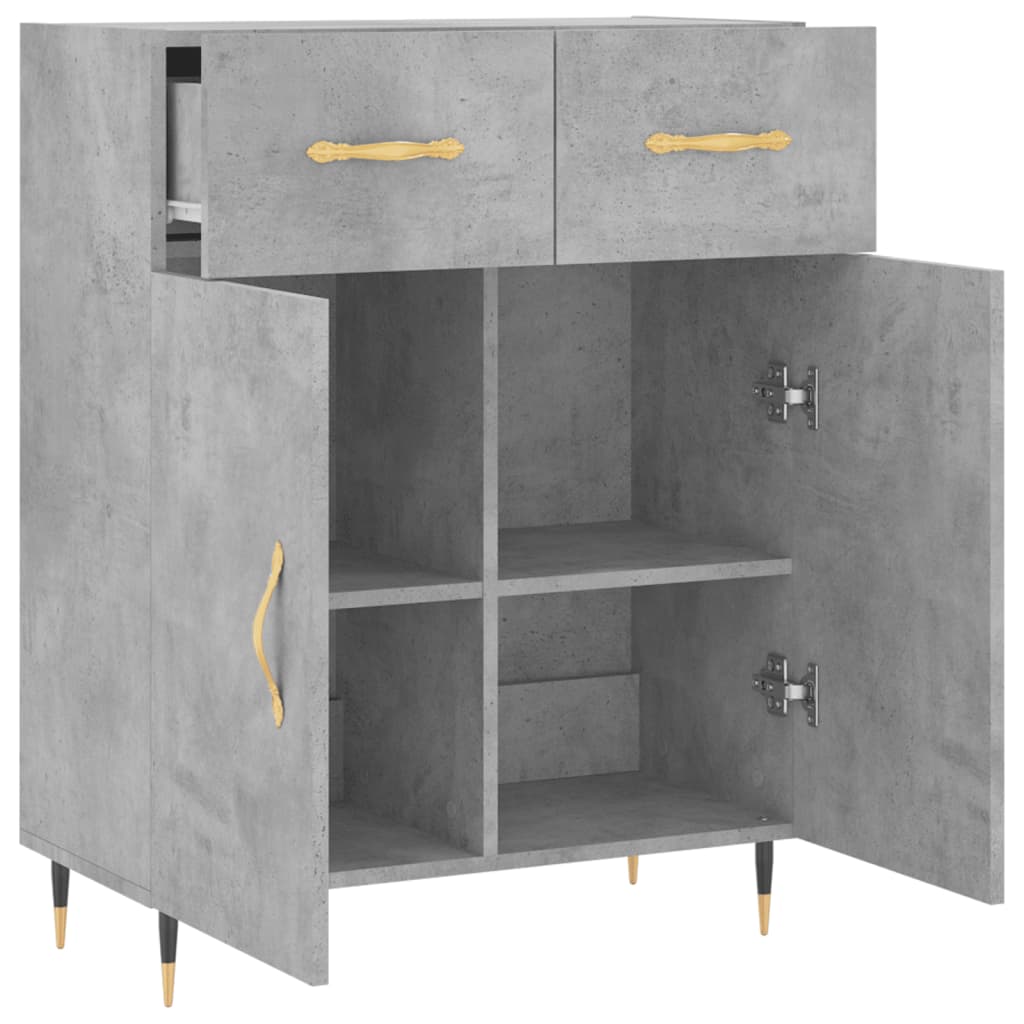Sideboard Betongrau 69,5x34x90 cm Holzwerkstoff