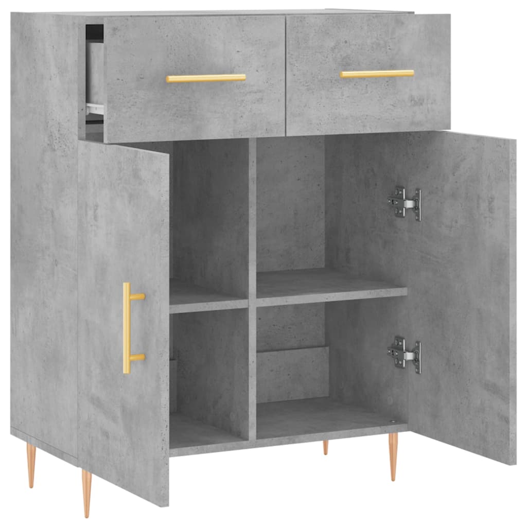 Sideboard Betongrau 69,5x34x90 cm Holzwerkstoff