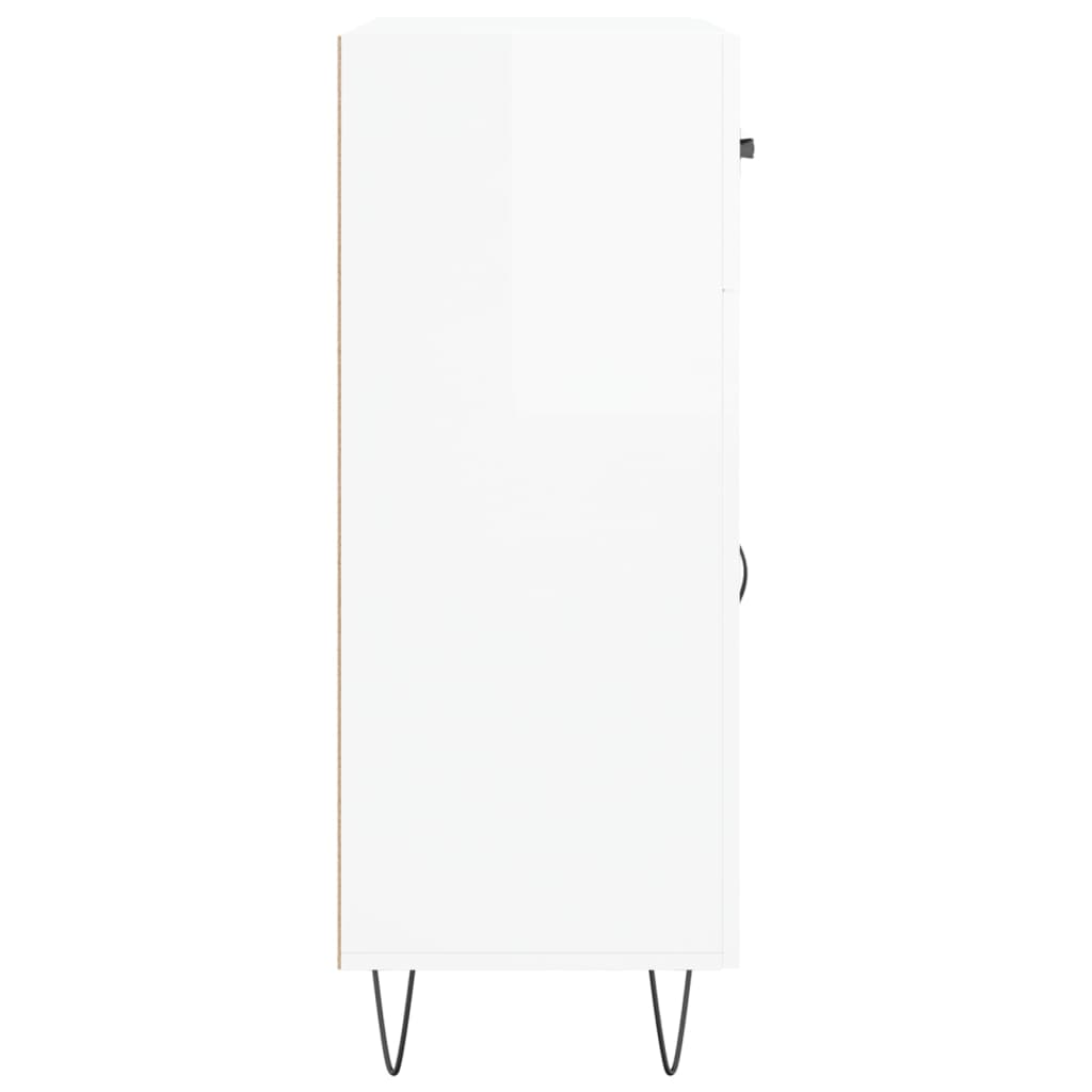 Sideboard Hochglanz-Weiß 69,5x34x90 cm Holzwerkstoff