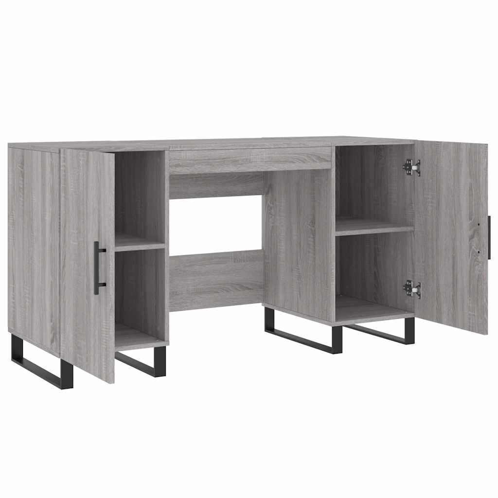 Schreibtisch Grau Sonoma 140x50x75 cm Holzwerkstoff