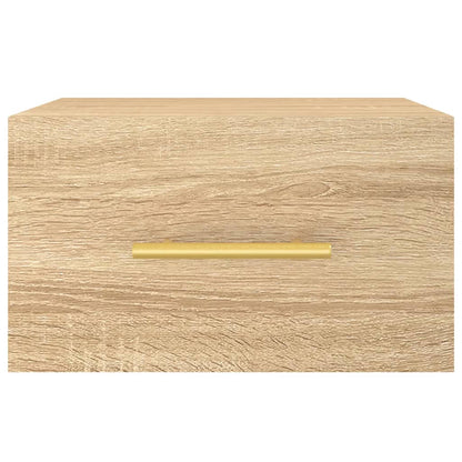 Wand-Nachttische 2 Stk. Sonoma-Eiche 35x35x20 cm
