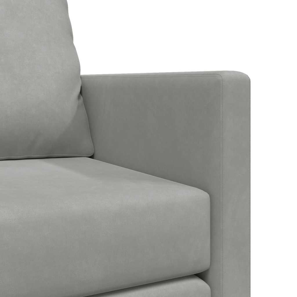 Bodensofa mit Schlaffunktion Hellgrau 122x204x55 cm Samt