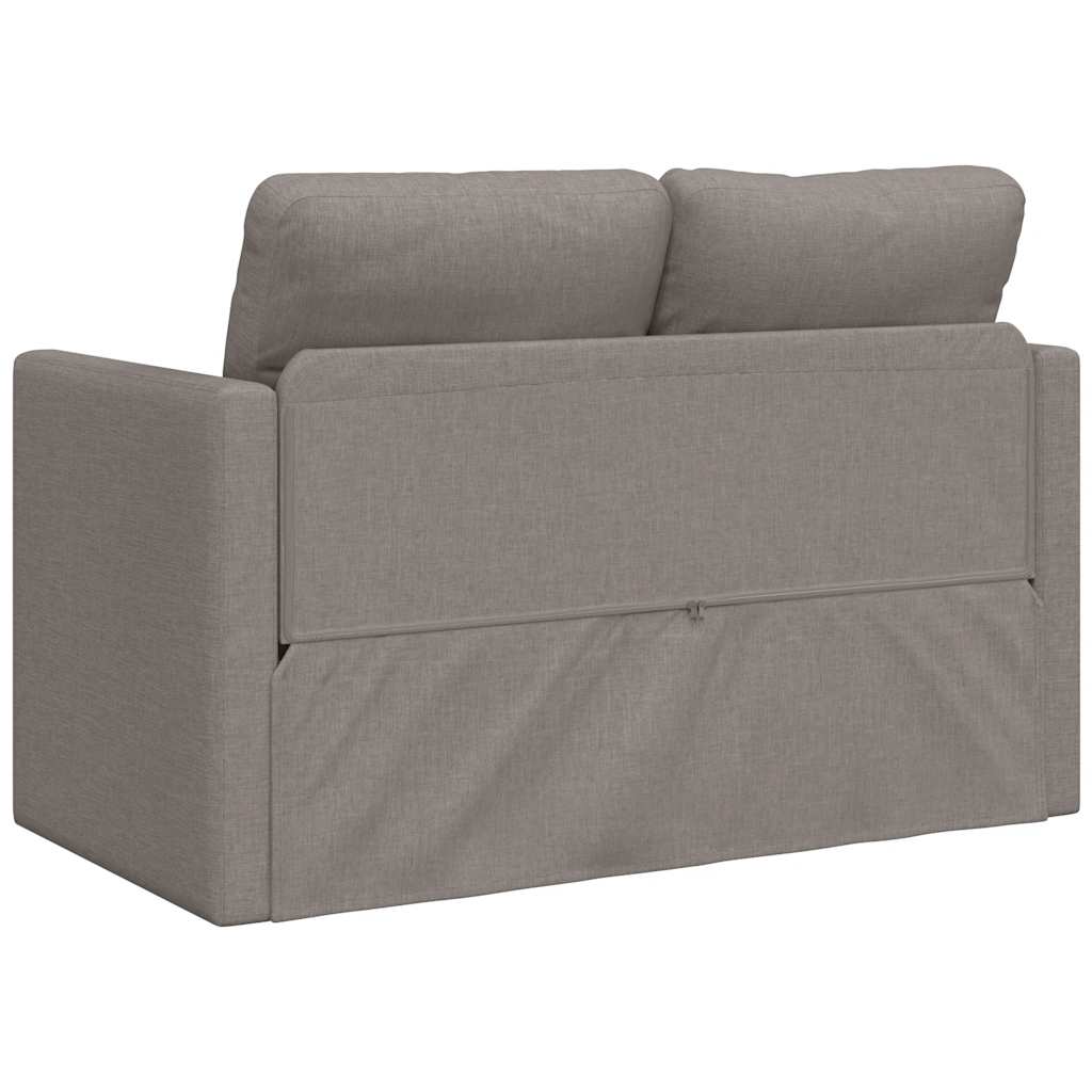 Bodensofa mit Schlaffunktion Taupe 112x174x55 cm Stoff