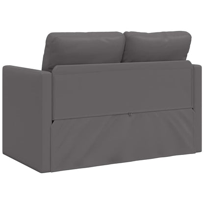 Bodensofa mit Schlaffunktion Grau 112x174x55 cm Kunstleder
