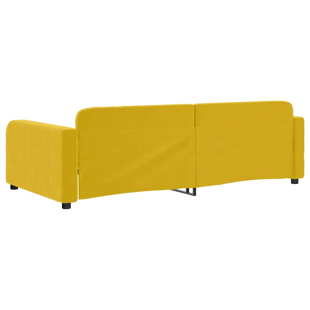Tagesbett Gelb 90x200 cm Samt